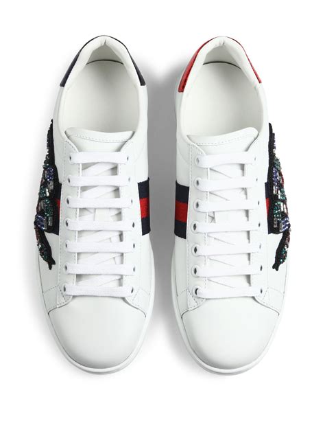 gucci sneakers with snake|Gucci ace embroidered sneakers.